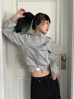SIDE SCOTCH 2-WAY ZIP-UP (gray!)