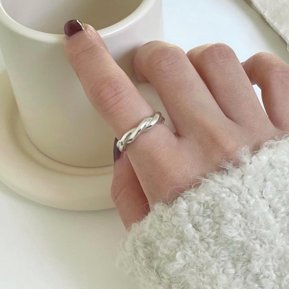 silver925 볼드 꼬임 반지