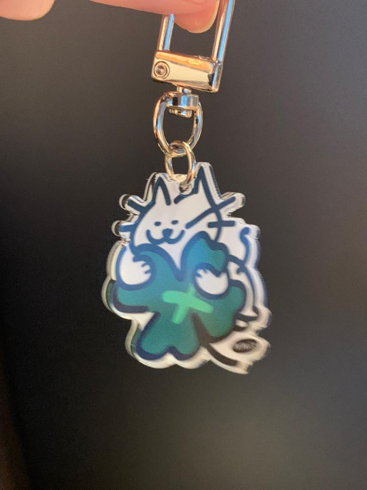 [murmursroom] 네잎클로버 고양이 키링 럭키캣 lucky cat keyring