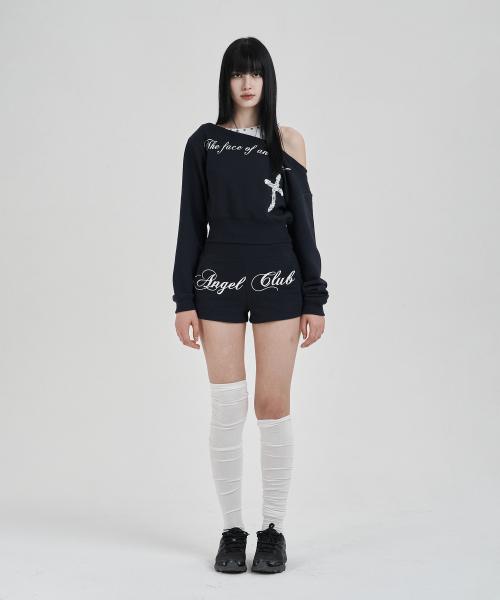 Navy Angel sweat shorts