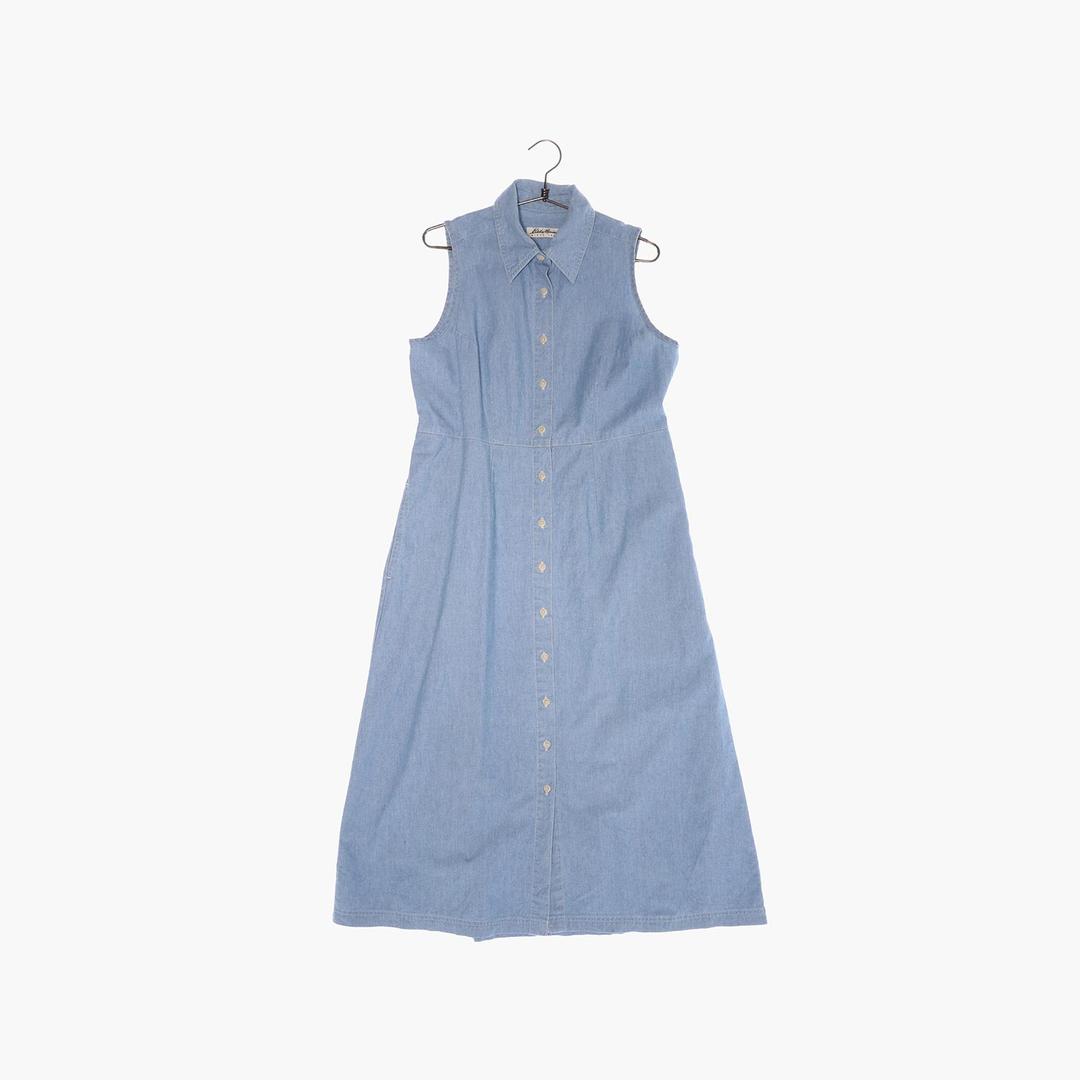 에디바우어 데님 민소매 원피스 여자 M