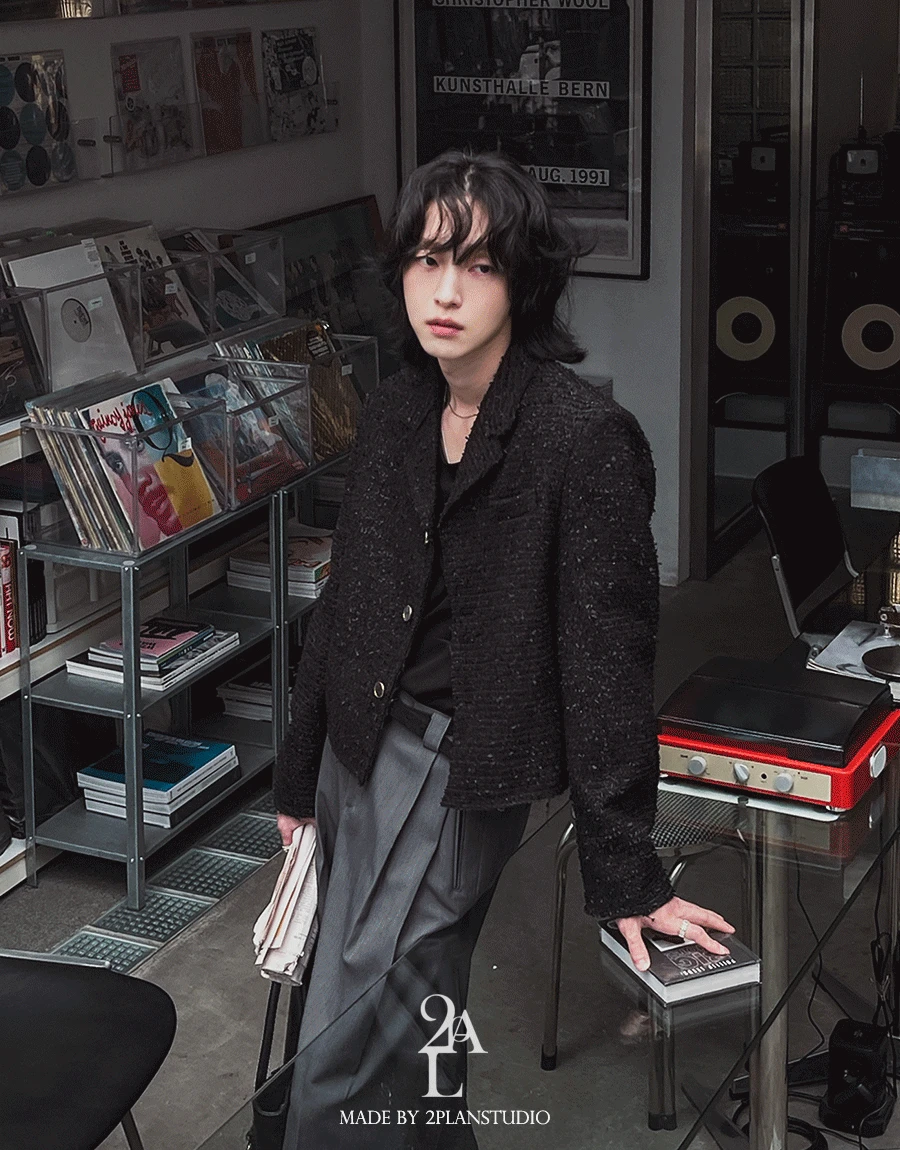 [LAN ARCHIVE] Pearl tweed jacket (2 color)