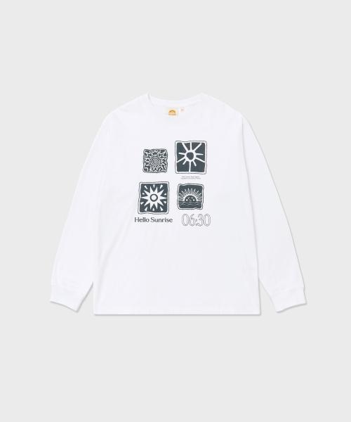 Sun Stamp L/S Tee_White