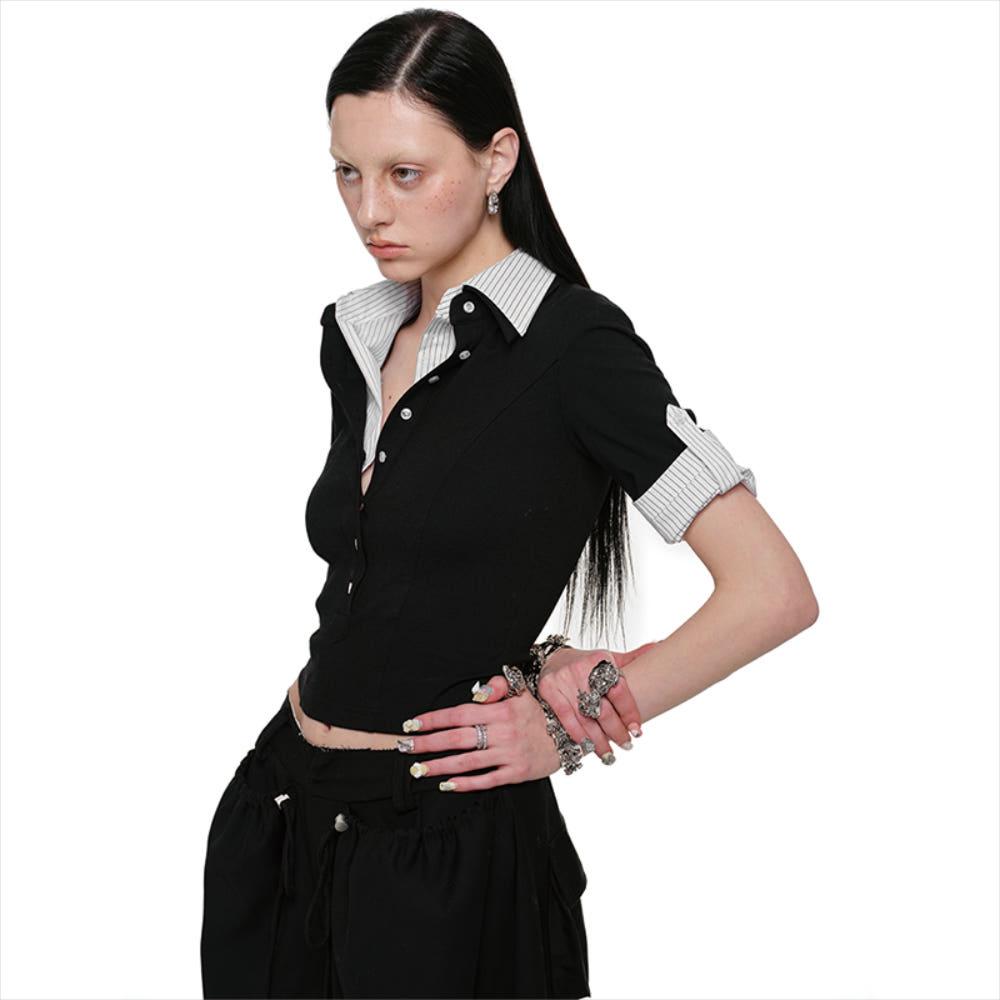 1JINN STUDIO 페이크 폴로 셔츠