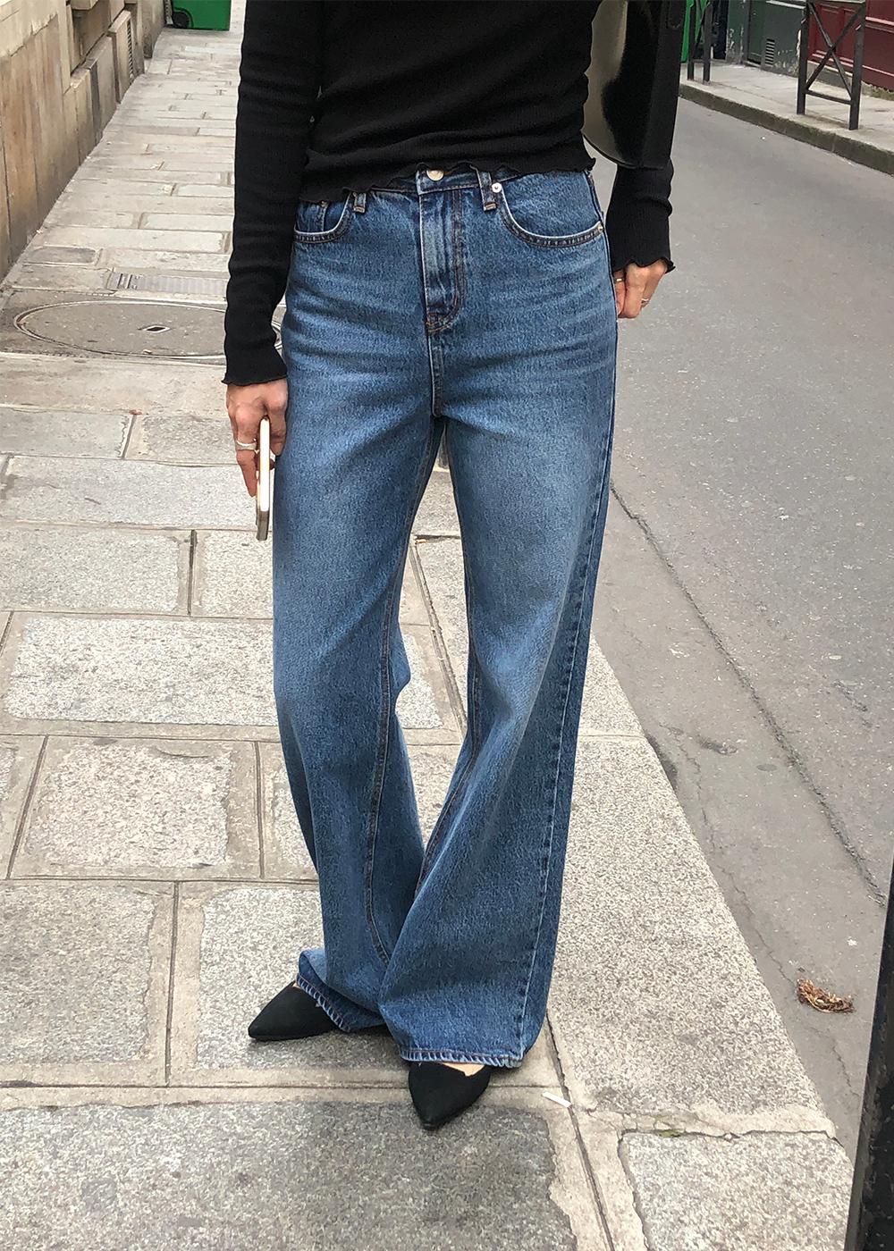 르모어 [11th] 베이 부츠컷 데님 (Mid blue) *3주 소요