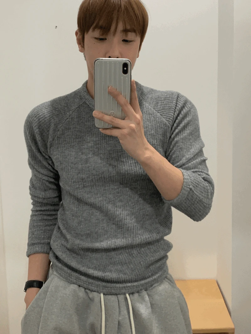 F/W 하드 슬림 레글런 긴팔 티 (4color)