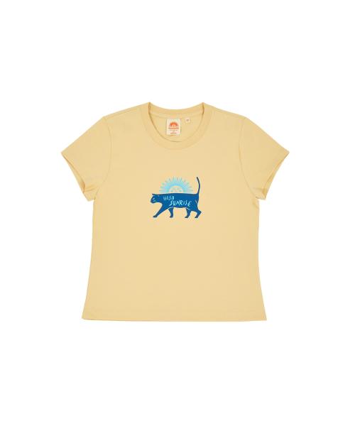 HS VTG Cat Logo Short Sleeve Tee(W)_Butter Yellow