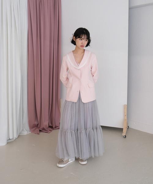 Rosie Sailor Lace Up Jacket_Pink