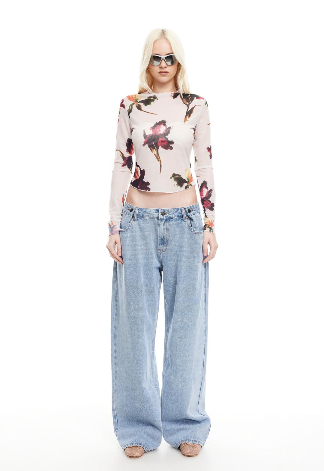 HAMPTONS LONG SLEEVE - PORCELAIN FLORAL - XXS / PORCELAIN FLORAL