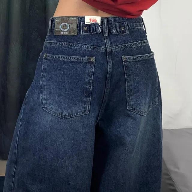 [oot/ootj] 데미지 비조 진청 와이드 데님 팬츠