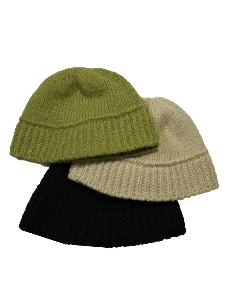 알파카 니트 벙거지 4color 남자 여자 공용 오버핏 knit 버킷햇 겨울 커플 모자