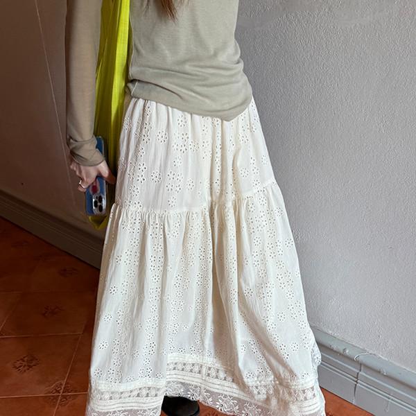 Almond Lace Cake Skirt