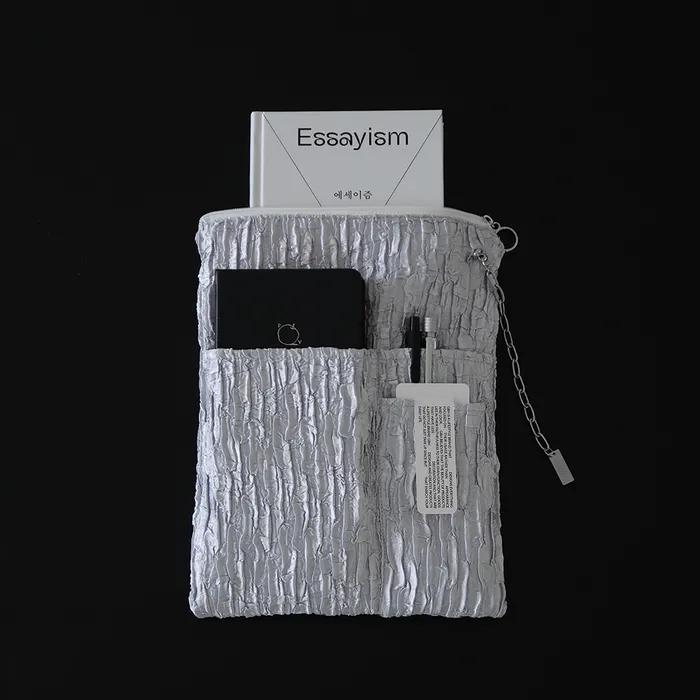 시그니처 포켓 북파우치 - 실버 (Handmade)