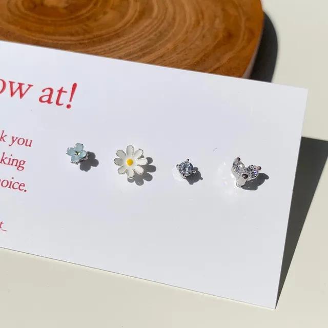 어텀 데이지 피어싱세트 귀걸이