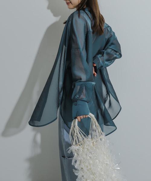 『一部WEB限定カラー』シアーシャンブレーシャツ