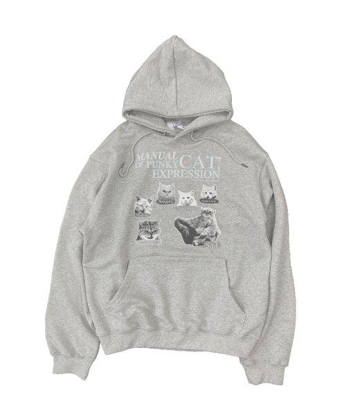 TCM punky cat hoodie (grey)
