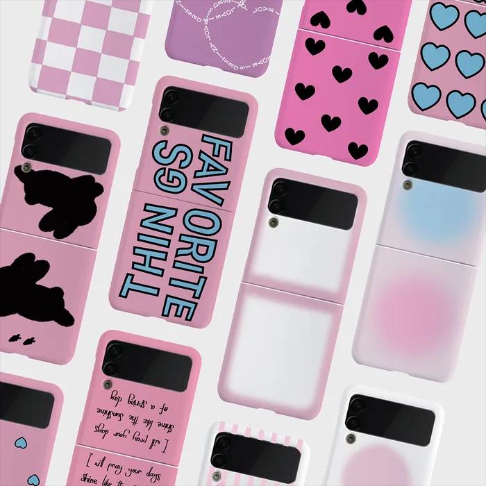 [제트플립 핑크 디자인 하드폰케이스 모음전] z플립 1 2 3 4 5 6