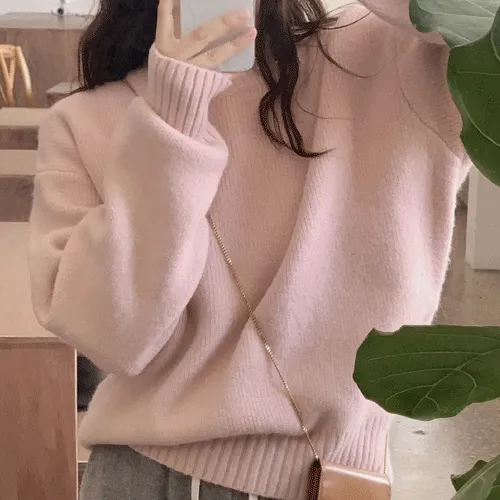 [넉넉해요!/핏보장] 코르츠 파스텔 루즈핏 라운드 가을 겨울 니트 (4color) 가을옷/가을신상/겨울옷/겨울신상/겨울코디/가을니트/겨울니트