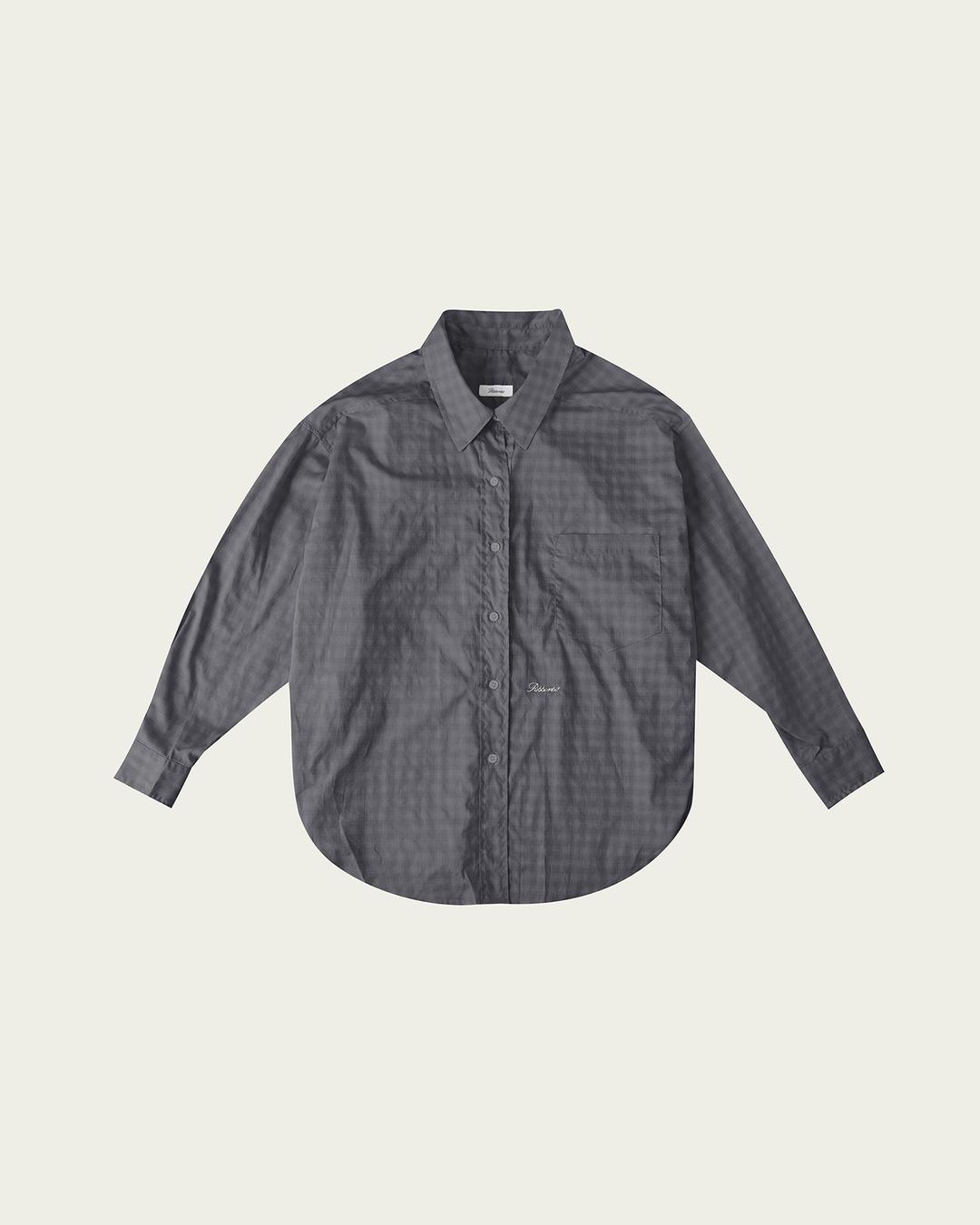 (3차) Morgan Check Shirt - Charcoal