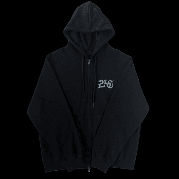225 2way hoodie zip-up (black)