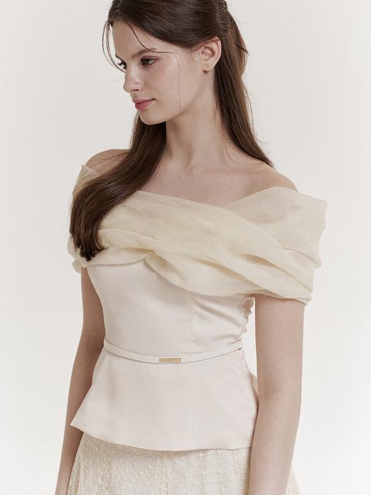 Dayana Off-shoulder Blouse (Cream)