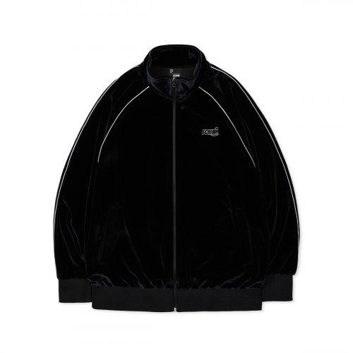 그라스 필드 벨벳 트랙 자켓 - 블랙