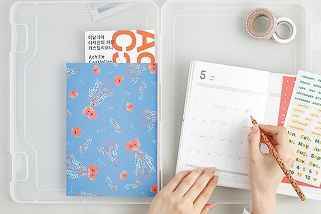 다이어리 스티커 보관 반투명 파일 꽂이