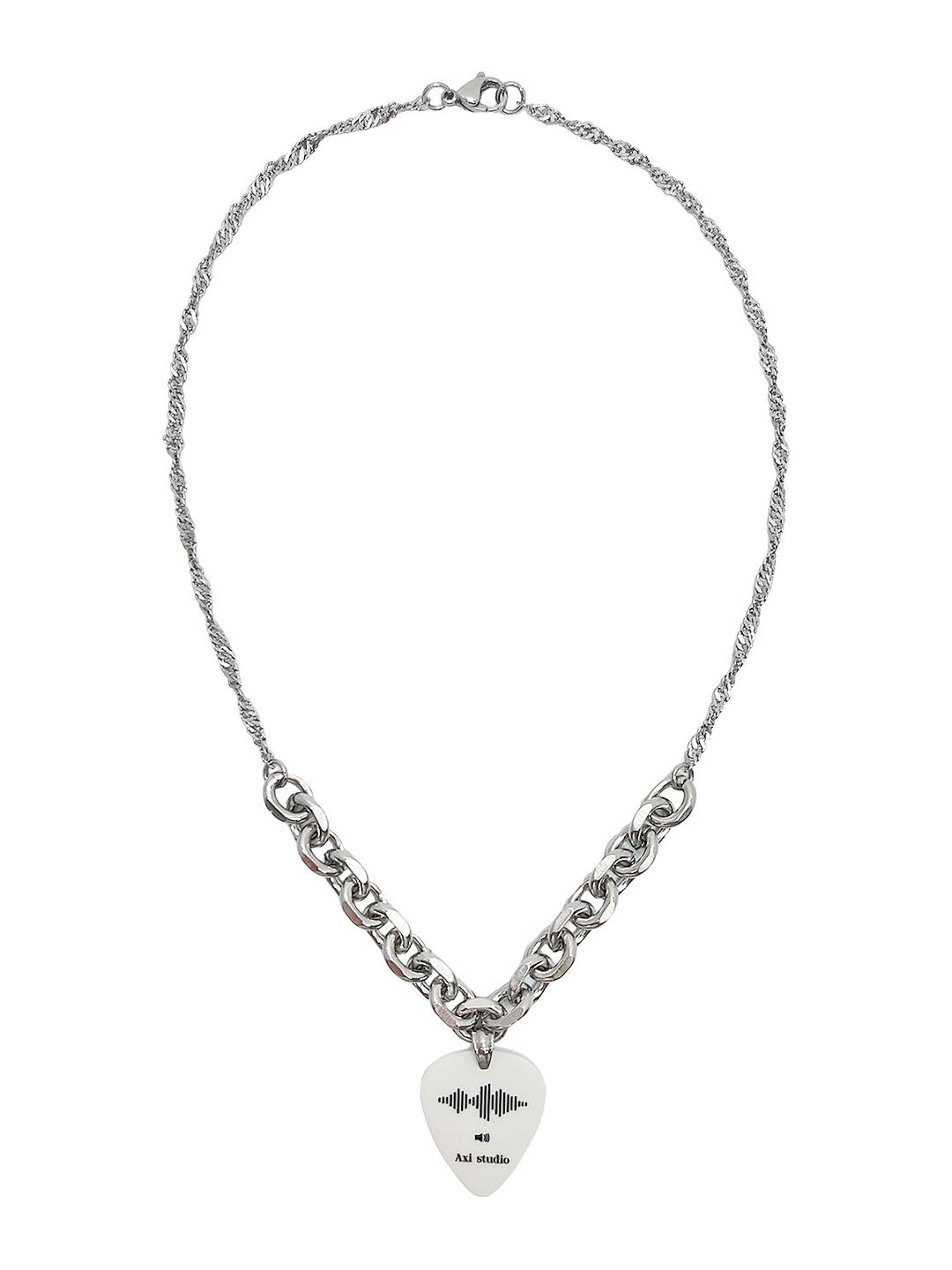 "Axi studio" sound wave pick chain necklace
