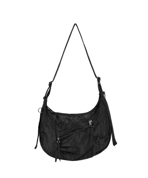 Nylon Strap Hobo Bag (Black)