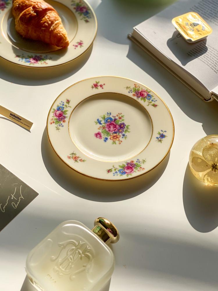 [중고] lenox rose dessert plate