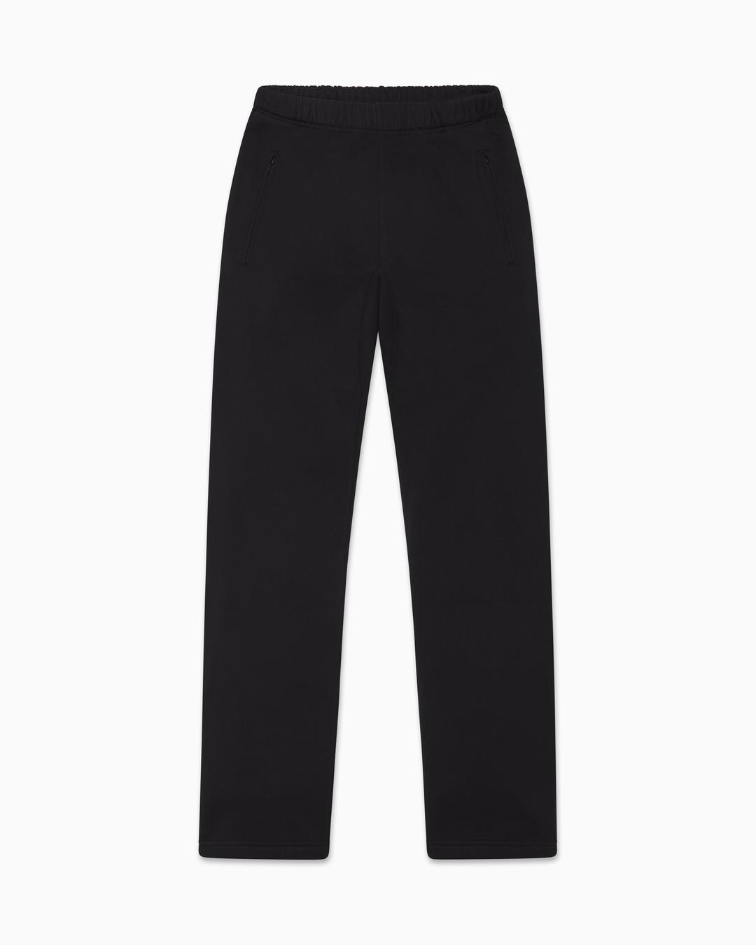 Fleece Straight Leg Pant | Black - S