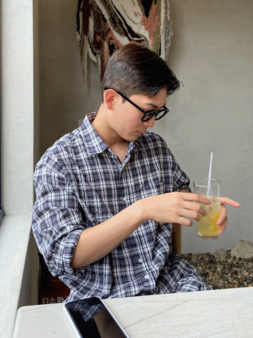 베리 체크 셔츠