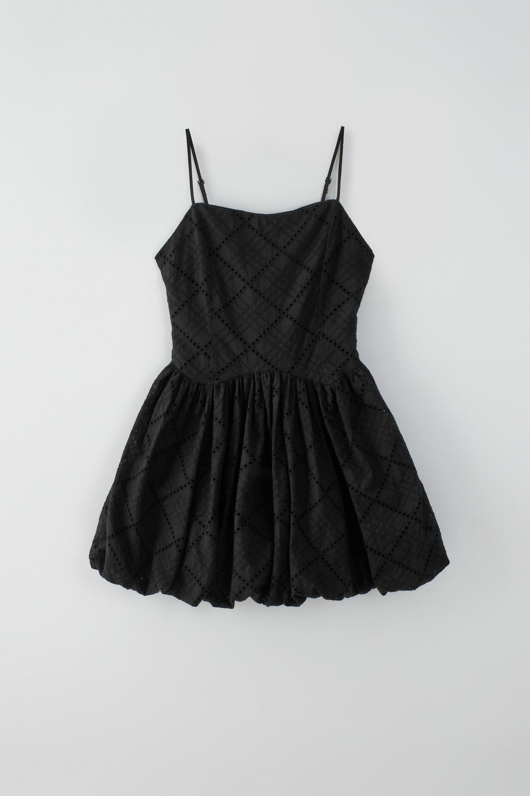 [신지연 착용]퍼피 벌룬 미니 드레스_블랙