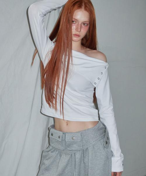 Snap Off Long Sleeve Tee White