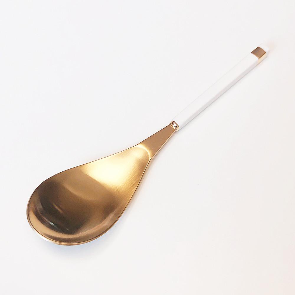 몽블랑 카라 우동스푼 시리얼스푼 큰 수저 숟가락 골드