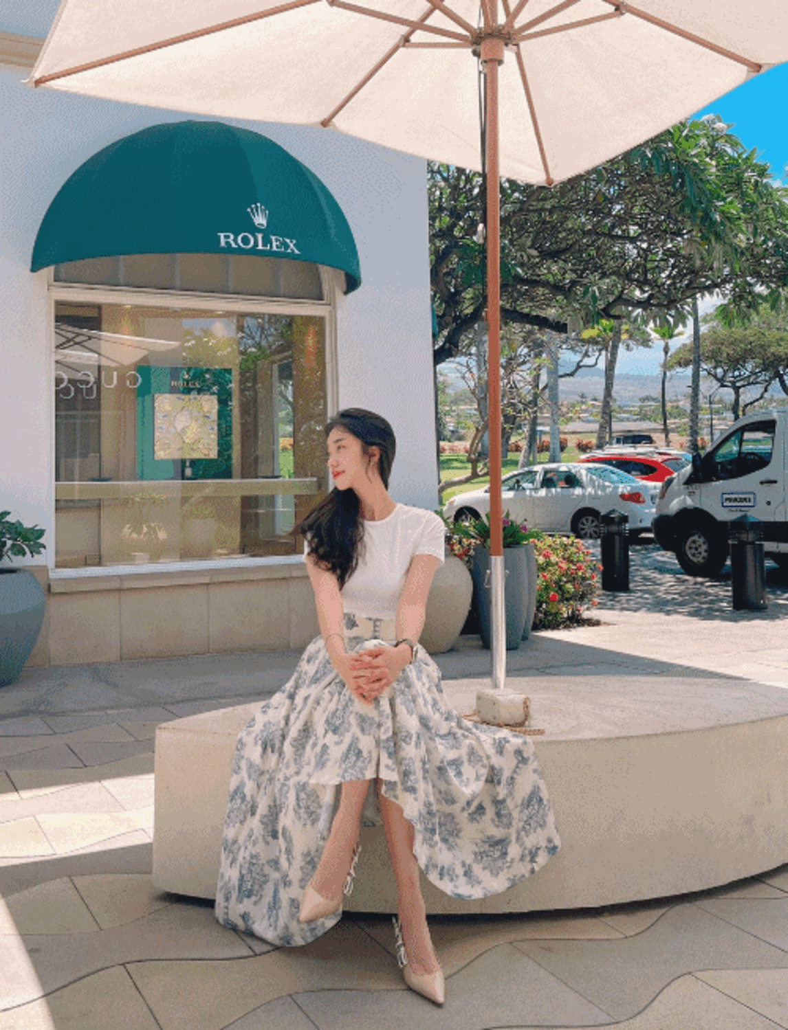 MADE 봄 여름 뜨왈 롱 플레어 스커트 (since 2022.05.25)