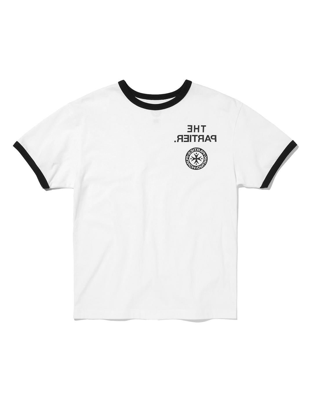 The Partier Ringer Tee (WHITE)