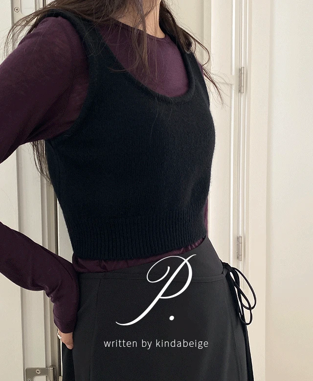 (*오늘출발!) [page] 코넬 울 크롭 니트 뷔스티에 (3color) (*1천장 돌파)