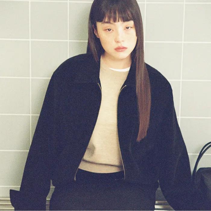 50s Round Neck Crop Top  Beige (TA4751A03A)