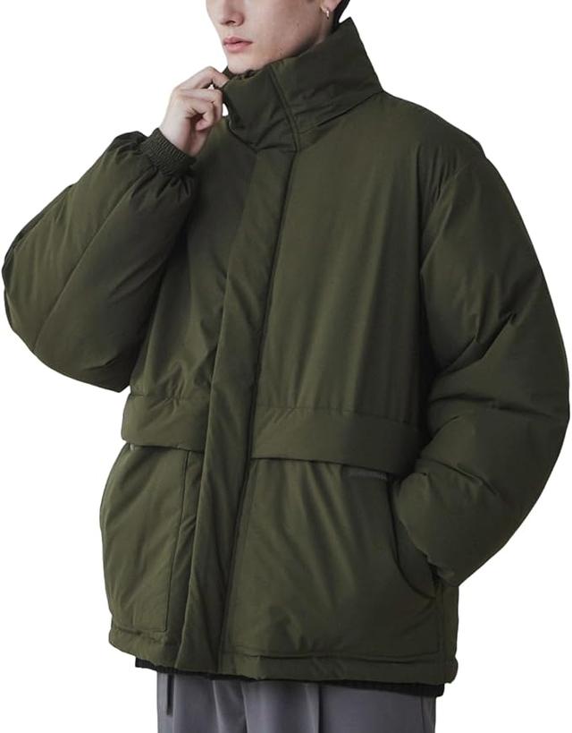 Wego MA-1 Men’s Eco Down Jacket, Padded, Blouson, Clothing, Outerwear, Nylon, Jacket, Simple, Loose, Street, Outdoors, Korean, Spring Clothing, All Seasons, Gift, Present