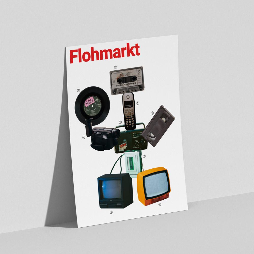 인테리어 아트포스터 Flohmarkt 수플 A1 A2 사이즈