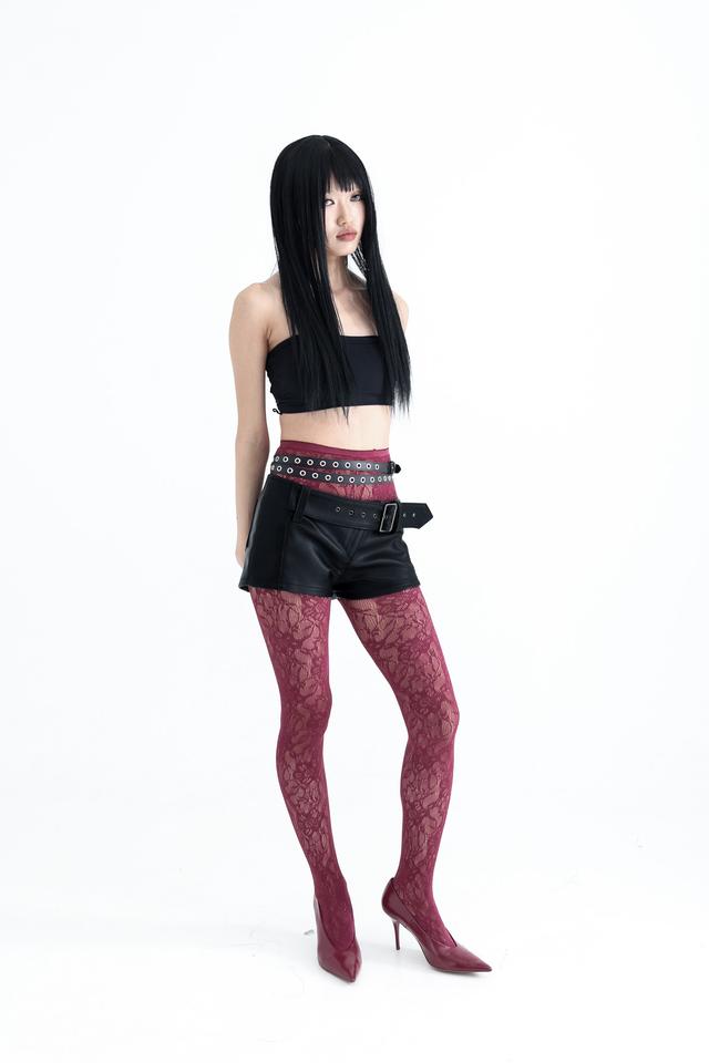 Unbalanced Belt Shorts (Vegan Leather)