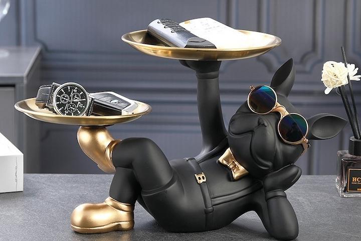 불독 트레이 차키 열쇠 보관함 인테리어 장식 소품