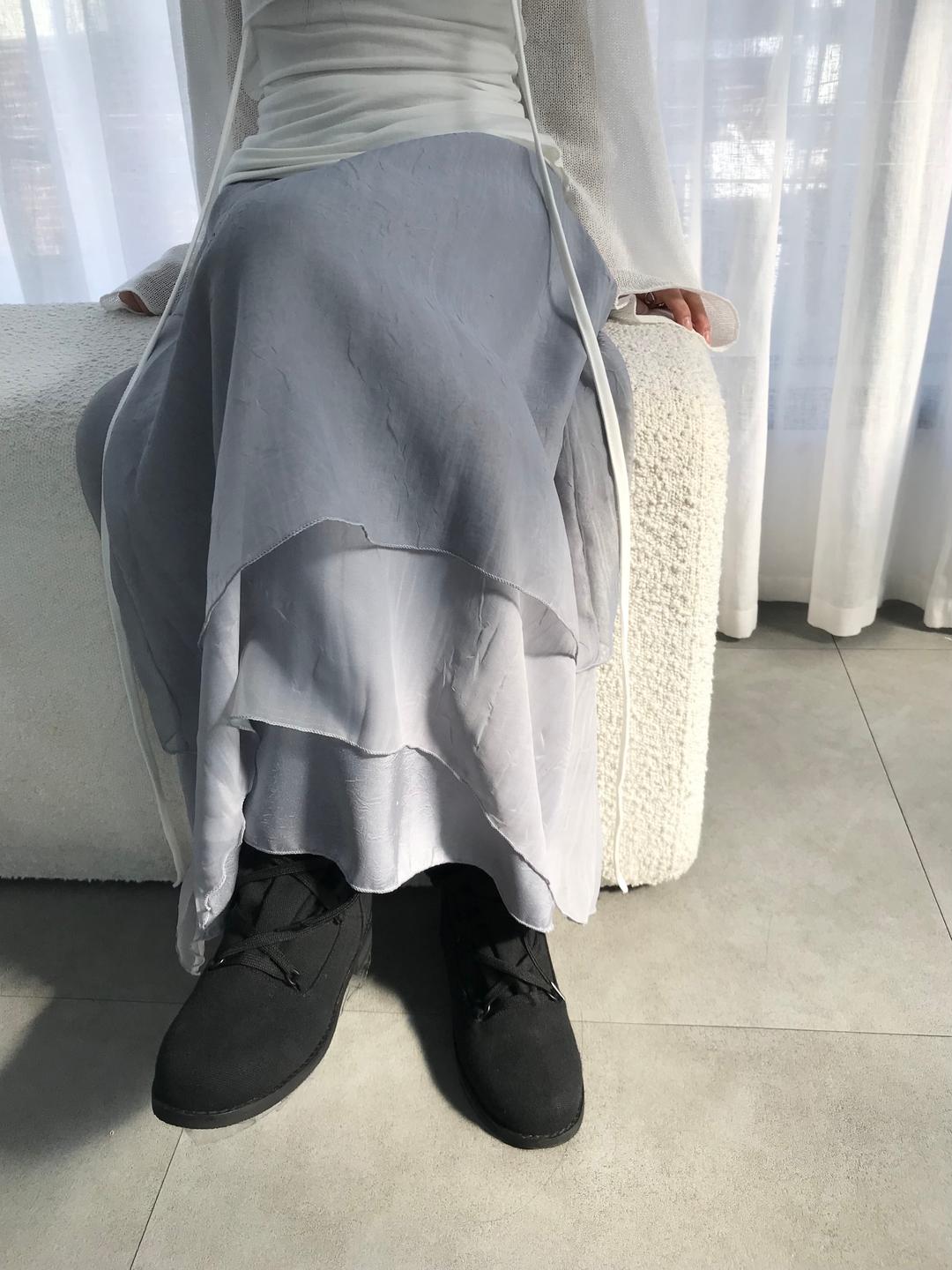 ombre layered skirt (2c)