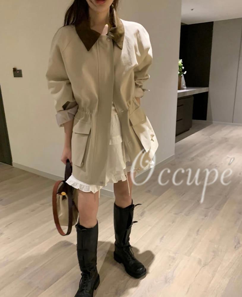 포스터 워시 워크 자켓 (2col) poster 배색 야상점퍼