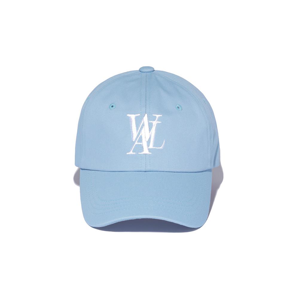 [우알롱] 시그니처 로고 볼캡 라이트 블루