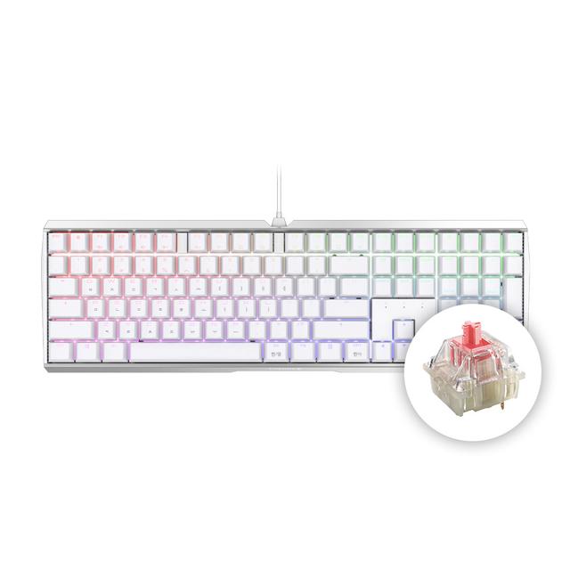 [N도착보장] 체리키보드 MX 3.0S RGB 무보강 체리축 게이밍 기계식 키보드 화이트 저소음적축