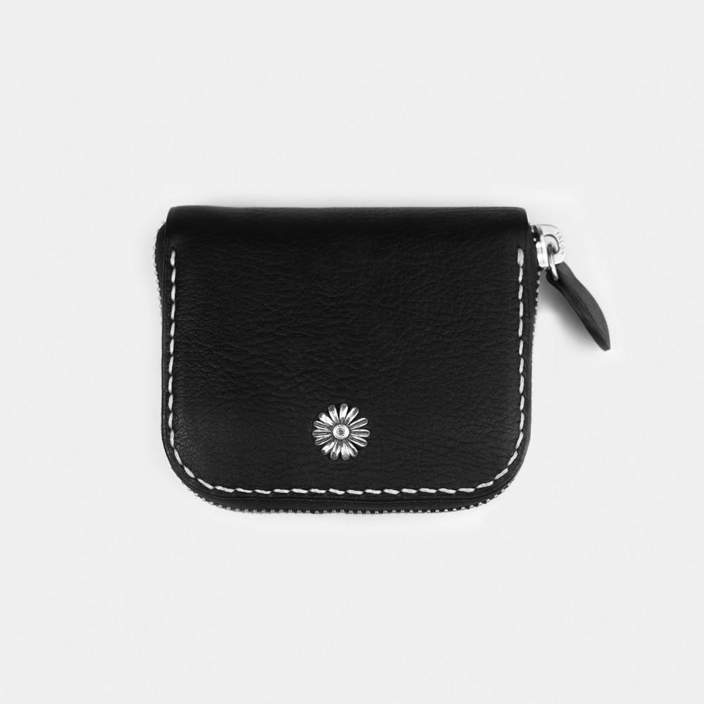 Daisy zip wallet - White stich