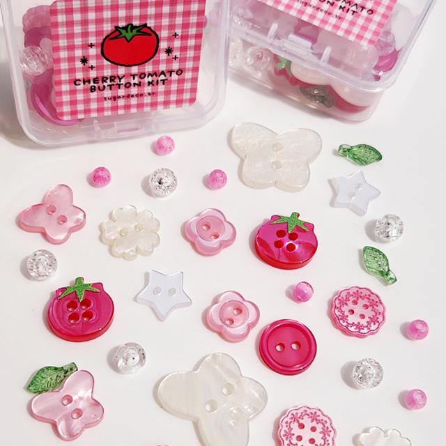 핑크 토마토 단추 diy