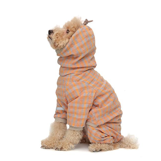 CHECK LINEN HOMEWEAR [ORANGE/BLUE]